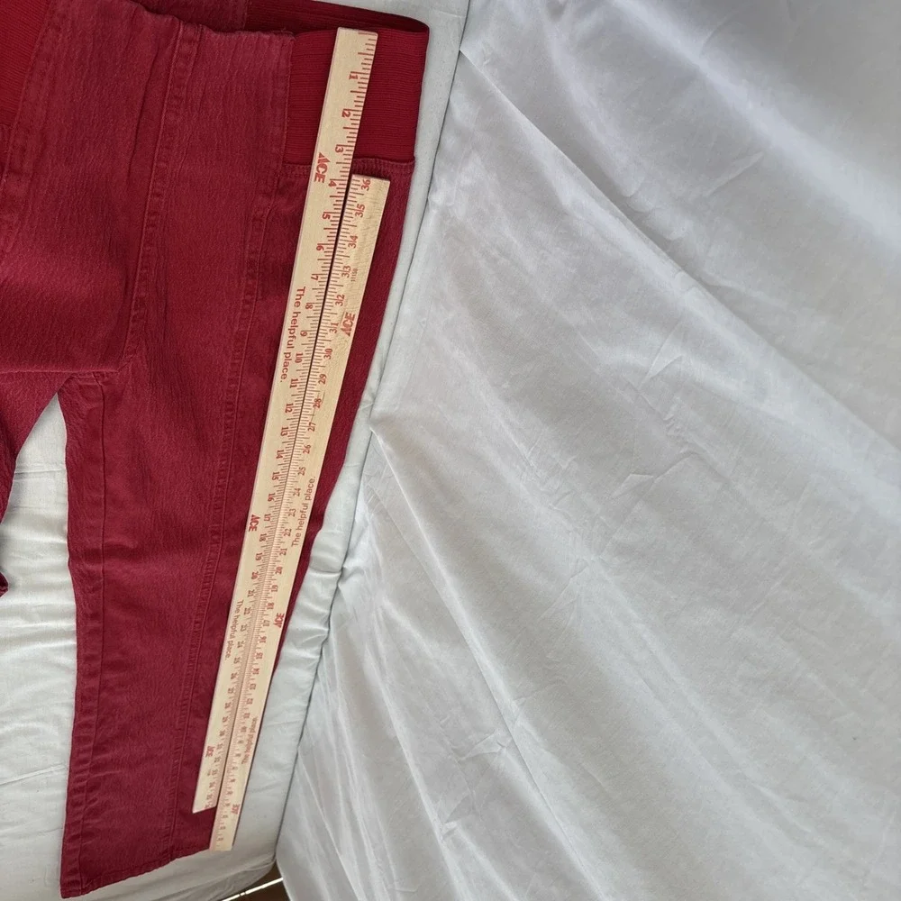 DG2 Diane Gilman Pull On Pants Womens Medium Red Stretch Jeggings 28x30